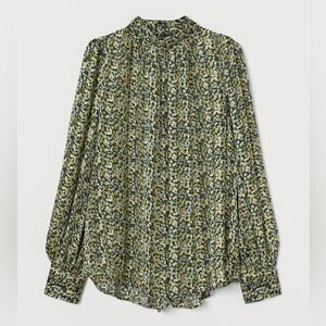 H&M Floral Blouse - Green and Yellow